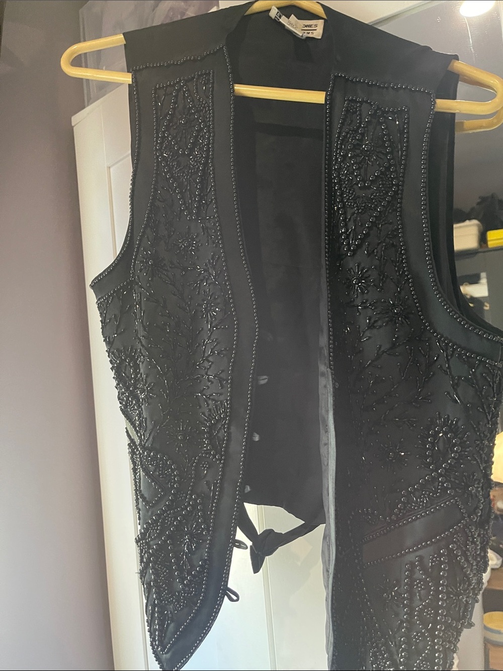 Black Beaded Embroidered Vest